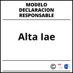 Modelo Declaracion Responsable Alta Iae