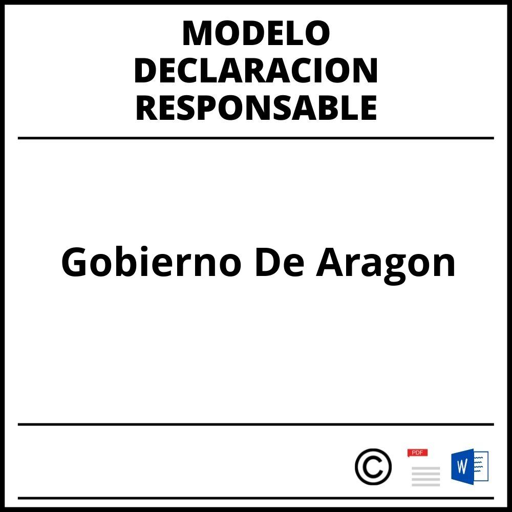 Modelo Declaracion Responsable Gobierno De Aragon