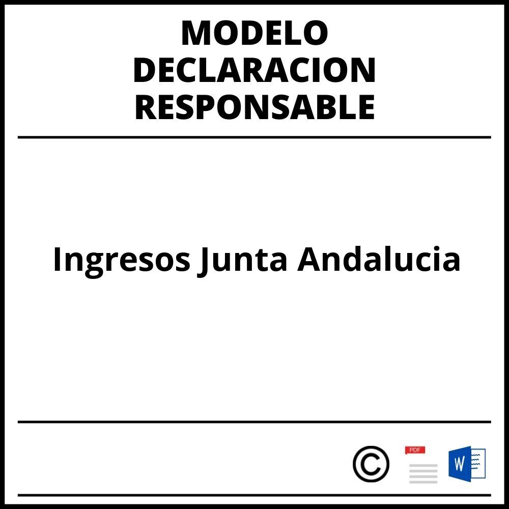 Modelo Declaracion Responsable Ingresos Junta Andalucia