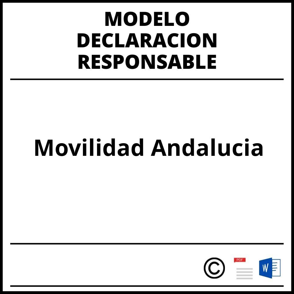 Modelo Declaracion Responsable Movilidad Andalucia