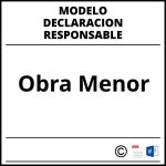 Modelo Declaracion Responsable Obra Menor