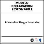 Modelo Declaracion Responsable Prevencion Riesgos Laborales