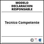 Modelo Declaracion Responsable Tecnico Competente