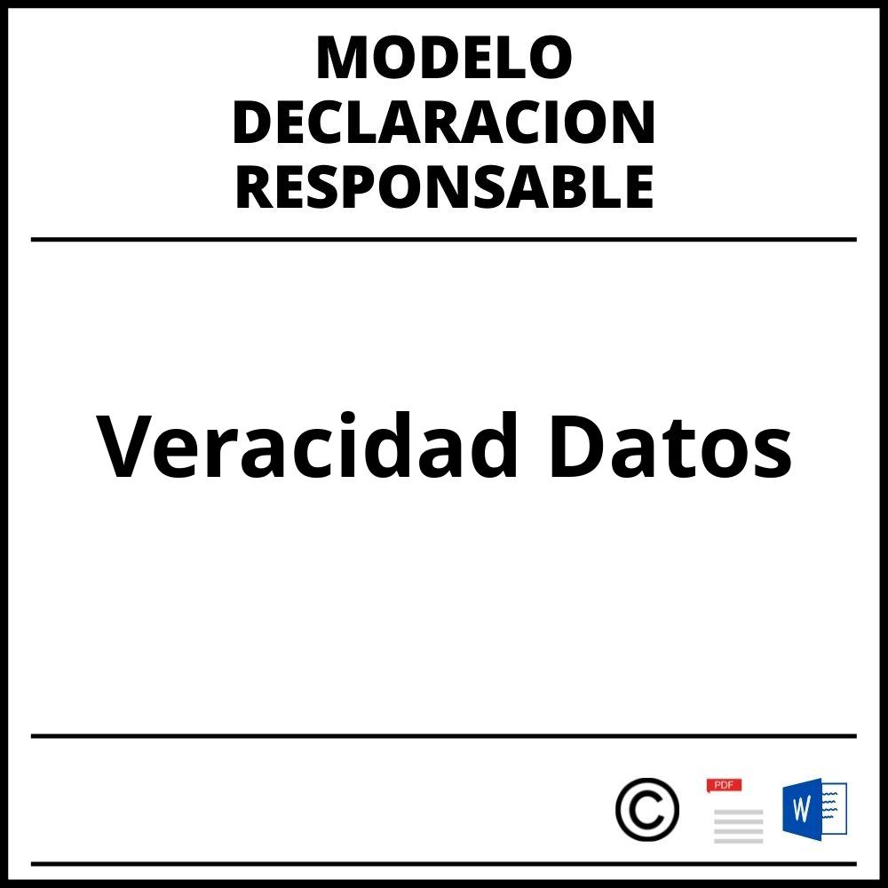 Modelo Declaracion Responsable Veracidad Datos